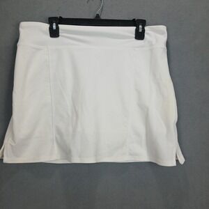 Adidas Climacool Golf Skirt Skort Womens Medium White Stretch Side Slit Tennis